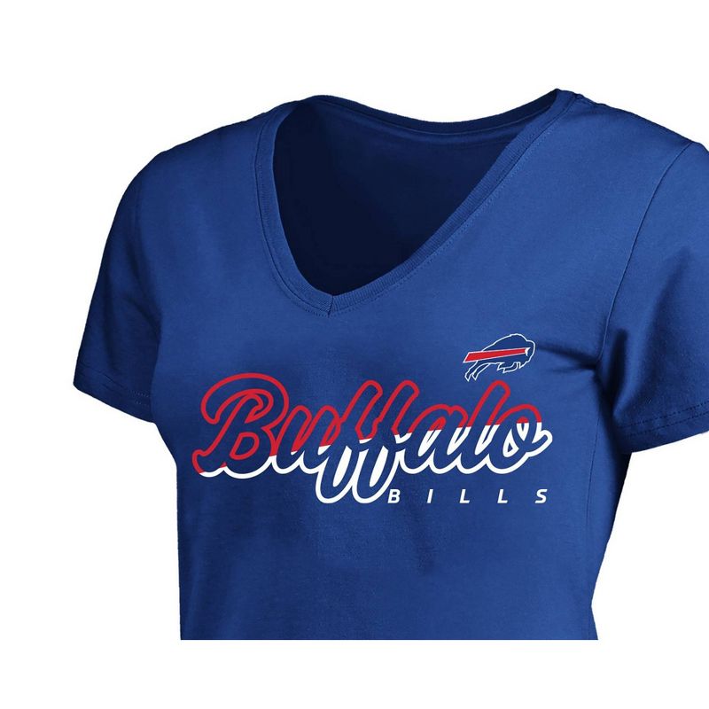 NFL Buffalo Bills Short Sleeve V-Neck Plus Size T-Shirt, 3 of 4