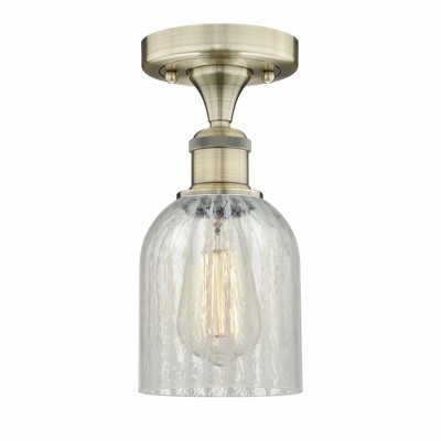 Caledonia - 1 Light Semi-Flush Mount In Industrial Style-9.75 Inches Tall and 5 Inches Wide