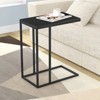 SUGIFT C-Shape End Table Wood and Metal Side Table - 2 of 4