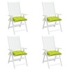 vidaXL Pallet Cushions 4 pcs Bright Green 19.7"x19.7"x2.8" Oxford Fabric - 4 of 4