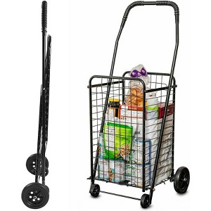 DMI Utility Cart with Wheels, Weighs 7.5 Pounds but holds up to 90 Pounds, Compact and Foldable, Black - 1 of 4