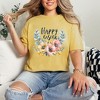 Simply Sage Market Women's Happy Easter Floral Short Sleeve Garment Dyed Tee - 2 of 4