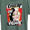 Women's - Disney Villains - Cruella Chillin Like A Villain Short Sleeve Graphic T-Shirt - 2 of 4