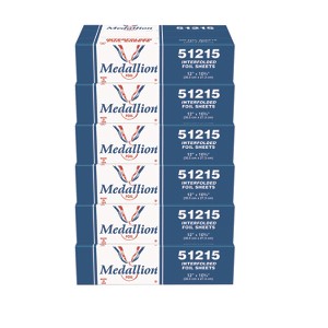 HFA Medallion Interfolded Foil Sheets, 12 x 10.75, 500/Box, 6 Boxes/Carton - 1 of 1