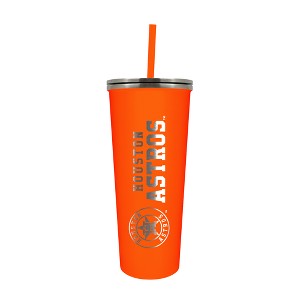 MLB Houston Astros 24oz Skinny Tumbler with Straw - 1 of 4