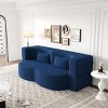 Convertible Sofa Bed Modern Upholstered Foam-Filled Couch with 2 Pillows for Living Room or Guest Space Wide - 3irtyhousy - 2 of 4
