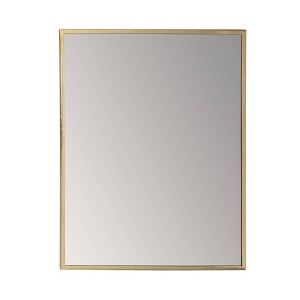 Brewster Laia Gold Rectangular Mirror: Modern Style, 29"x23" Mirror , No Assembly, Wall Mount Decorative Mirror - 1 of 4