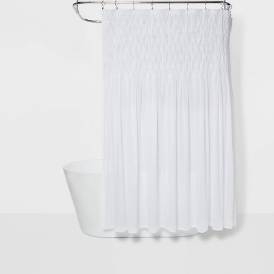 pleated shower curtain