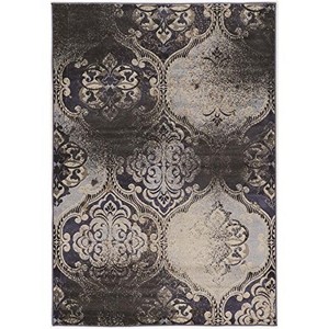 HomeStock Jewel Arthur Blue & Beige 5x7.6, Transitional, Machine Made - 1 of 4