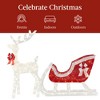 Best Choice Products XL Lighted Christmas 5ft Reindeer & Sleigh Holiday Outdoor Decor Set w/265 LED Lights - 3 of 4