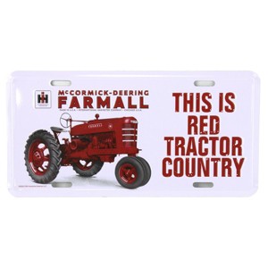 IH This is Red Tractor Country Metal License Plate, 11.87in x 6in 42068 - 1 of 2