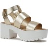 Soda ACCOUNT Women's Open Toe Block Heel Platform Sandals with Adjustable Ankle Strap - 4 of 4