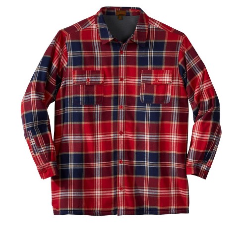 Boulder Creek By Kingsize Men s Big Tall Fleece lined Flannel