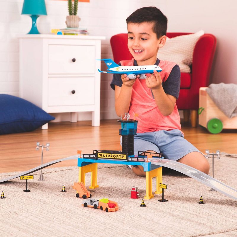 DRIVEN by Battat &#8211; Airport Playset with Toy Airplane (32pc) &#8211; Micro Series, 4 of 13