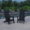 Merrick Lane Set of 2 Modern All-Weather Poly Resin Wood Adirondack Chairs - 2 of 4
