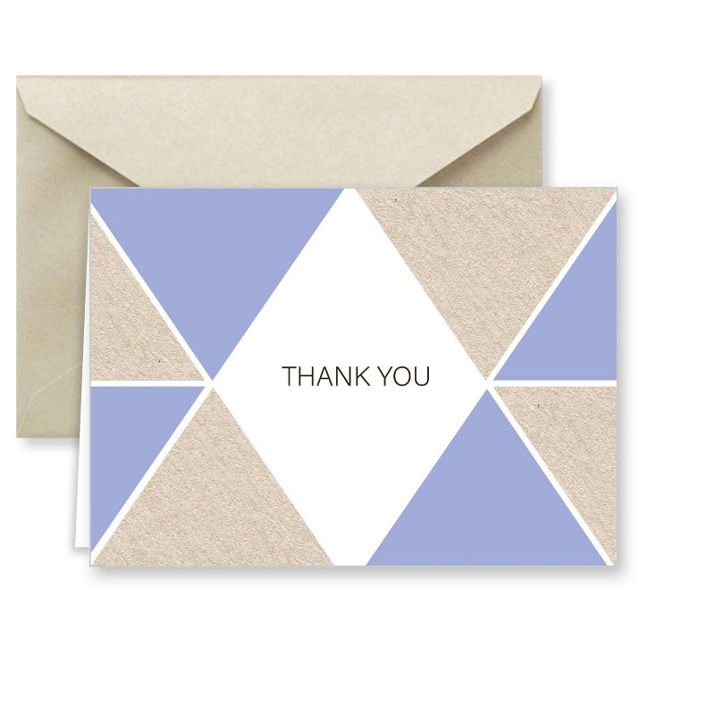 Paper Frenzy Purple and Mint Designer Thank You Note Card Collection with Envelopes - 25 pack, 3 of 7