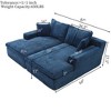 TiramisuBest 3-in-1 Sleeper Sofa Bed with Pull-Out Couch and Linen Chaise, Comfortable Sofa Sleeper for Living Room,Beige - 3 of 4