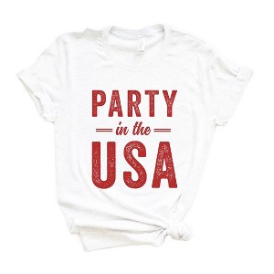 Simply Sage Market Women's Party In The USA Short Sleeve Graphic Tee - 1 of 4