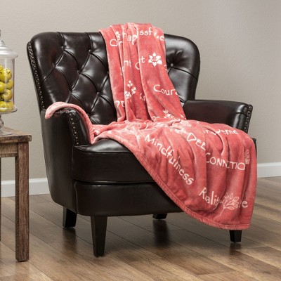 Chanasya Yoga Mindfulness Happiness Blissfulness Message Gift Throw Blanket