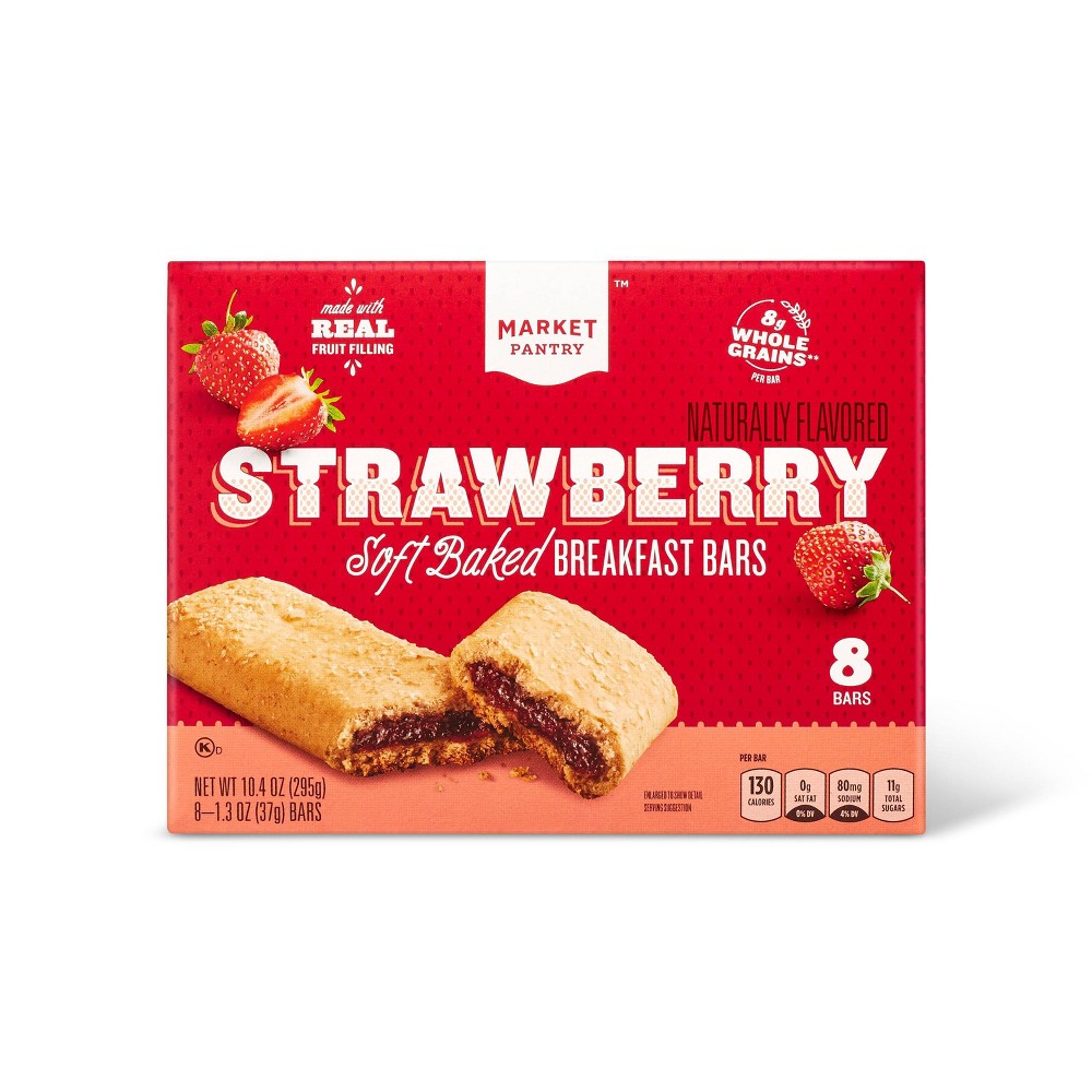 Best by AUG /11/2024) ( pack of 12) STRAWBERRY SOFT BAKED BREAKFAST BARS, STRAWBERRy 