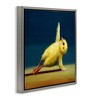 Stupell Industries Yellow Chick Stretching Yoga Floating Frame Canvas Art, Gray, 25" x 25" - 2 of 4