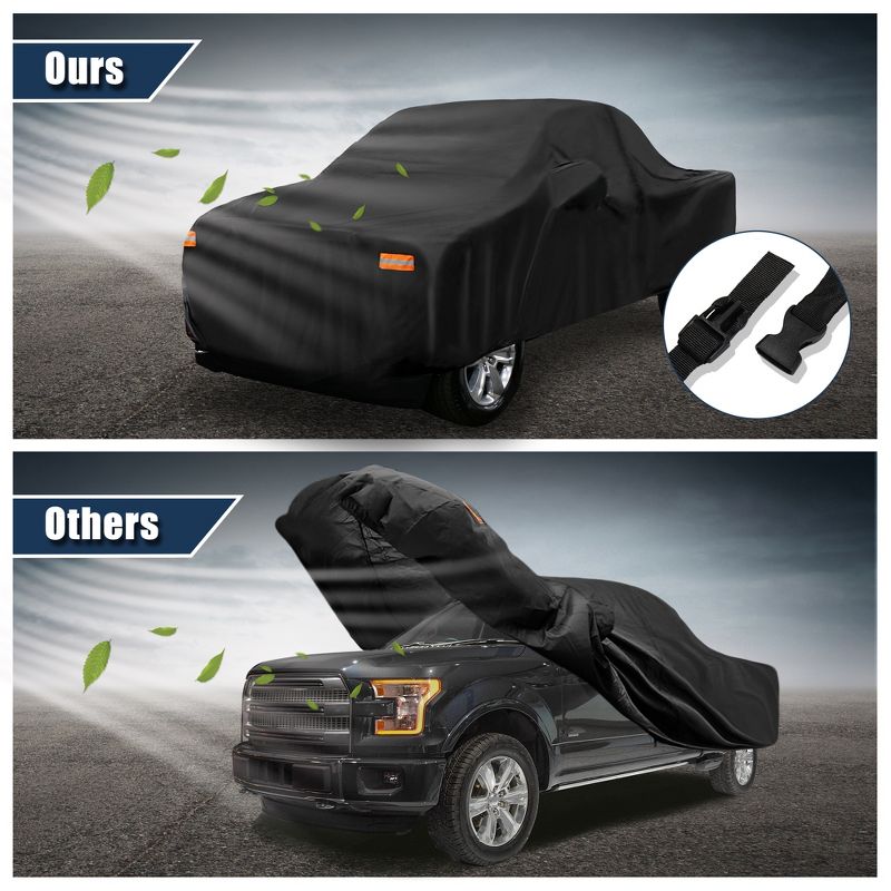Unique Bargains Pickup Truck Cover for Ford F150 Crew Cab Pickup 4 Door 6.5 Feet Bed 2004-2021 Sun Rain Dust Wind Snow Protection, 3 of 6