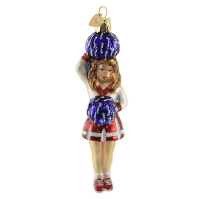 Old World Christmas 5.75 In Cheerleader Go Fight Win Tree Ornaments