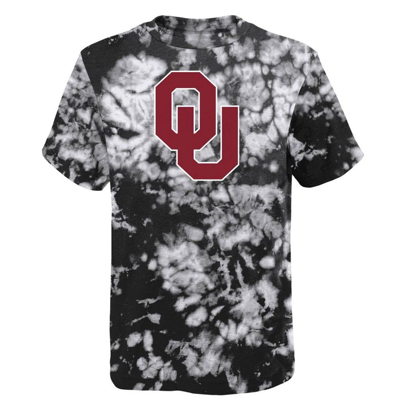 NCAA Oklahoma Sooners Boys&#39; Black Tie Dye T-Shirt, 1 of 2