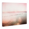 Stupell Industries Sunny Pink Ocean Posts Horizon Round Light Rays Canvas Art - 2 of 4