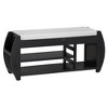 Whisen Retro Multifunctional Storage Bench with Cushion and Curved Side Panel for Entrance and Living Room - 4 of 4