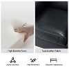 Set of 2 Gianluigi Transitional Vegan Leather Armchair with Nailhead Trim for Bedroom and Living Room  | ARTFUL LIVING DESIGN - 3 of 4