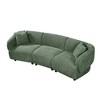 98.5'' Boucle Curved 3-Seater Sofa with Plush Cushions and Sturdy Wooden Frame - 4 of 4