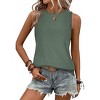 Zeagoo Tank Tops for Women Sleeveless Eyelet Shirts High Neck Cute Summer Top Loose - 4 of 4