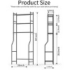 Aoibox 3-Tier Over Toilet Space Saver Metal Freestanding Bathroom Storage Shelf 4 Hooks Black 26x11.8x64 Inch - 3 of 4