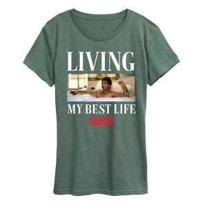Women's - Scarface - Living My Best Life Short Sleeve Graphic T-Shirt - 1 of 4