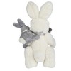 Bearington Skip and Hop White Gray Plush Stuffed Animal Bunny Rabbit, 14 inches - 2 of 3