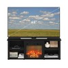 Furinno Classic Fireplace TV Stand Entertainment Console Media Center W/18" Electric Fireplace for TVs up to 60",Americano - 2 of 4