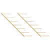 vidaXL Wall-mounted Wine Rack for 7 Bottles 2 pcs Gold Metal - 4 of 4