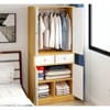 YIYIBYUS Clothes Storage Cabinet Free Standing Wardrobe Cabine for Bedroom, Wood Color - 3 of 4