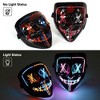 Garvee 2Pack Light up Mask LED Mask-Scary Masks, Glow Neon Mask Costume Mask with 3 Lighting Modes - 3 of 4