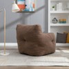 Airsurfer Soft Teddy Fabric Tufted Foam Bean Bag Chair With Teddy Fabric Coffee - 3 of 4
