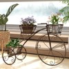 Tangkula 3-Tier Bicycle Plant Stand w/ Hollowed Baskets Metal Flower Pot Cart Holder - 3 of 4