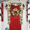 6 Ft Pre-Lit Christmas Garland, Artificial Garland with 20 Lights, Balls, Bows, Pine Cones for Mantel Table Centerpiece Indoor Outdoor Decor, Silver - 4 of 4