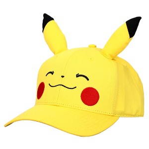 Pokemon Pikachu Big Face Yellow Snapback Hat - 1 of 4