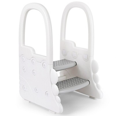Ergonomic Double Step Stool with Wide Non-Slip Treads – Sturdy Matte Design for Home, Kitchen, and Office Use