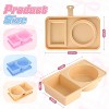 LunaLulinlk 3-Pack Silicone Dual Compartment Reusable Snack Boxes, Food Containers, and Condiment Containers with Lids - 3 of 4