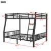 NicBex Full XL Over Queen Bunk Bed with Raised Guardrail,Loft Bed with Built-in Ladder,Modern Bunk Beds,Noise Reduced Bunk Beds for Bedroom - 3 of 4