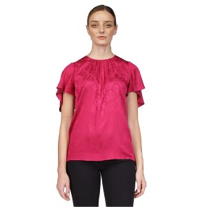 Michael Kors Womens Jacquard Satin Dolman Blouse - 1 of 1