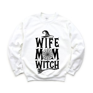Simply Sage Market Women's Graphic Sweatshirt Wife. Mom. Witch. - 1 of 4