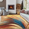 Living Room Area Rug Abstract Art Rug Colorful Lines Texture Floor Carpet - 3 of 4
